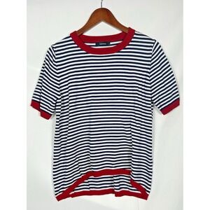 Dokotoo Womens Nautical Striped Sweater Knit Top Size L Coastal Fisherman Preppy